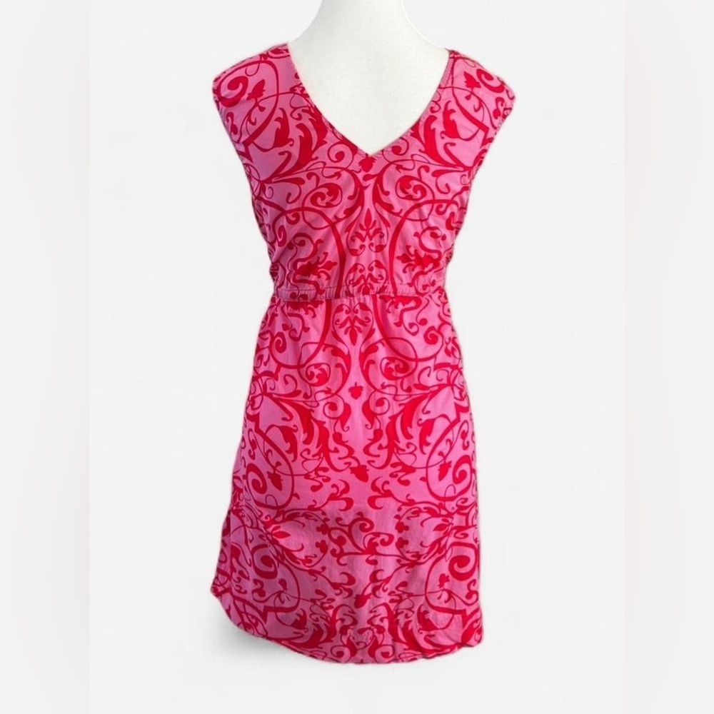Swell by Cynthia Rowley Pink Swirl Cotton Mini Dress | Size L - Picture 5 of 9